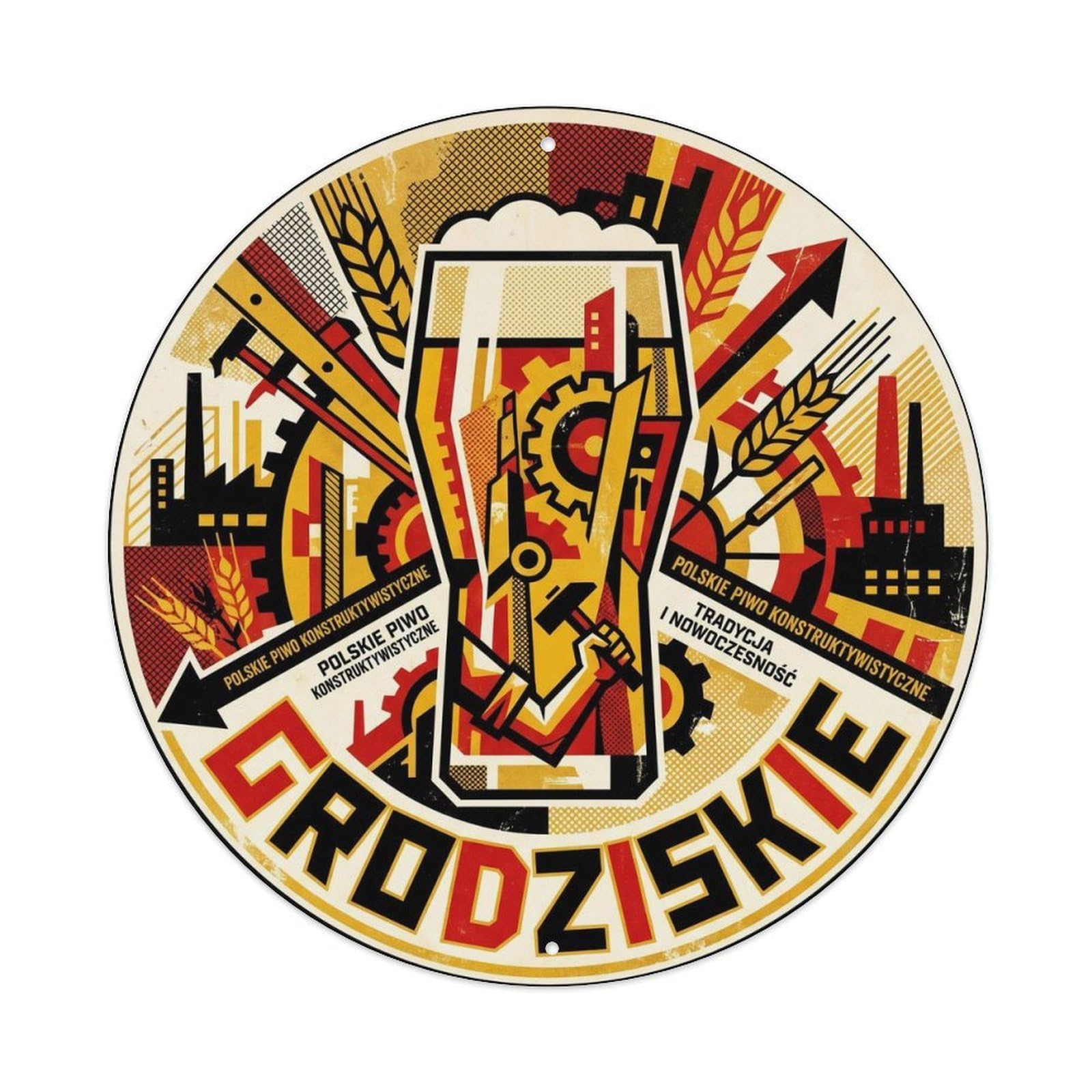 Old School Polish Smoked Wheat Beer Pub Culture Keg Tap Metal Tin Sign