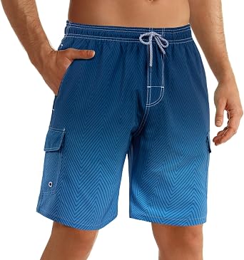 ELETOP Swim Shorts Men Quick Dry Men's Swim Trunks Board Shorts Performance Surfing Shorts Beach Shorts with Mesh Liner and Pockets