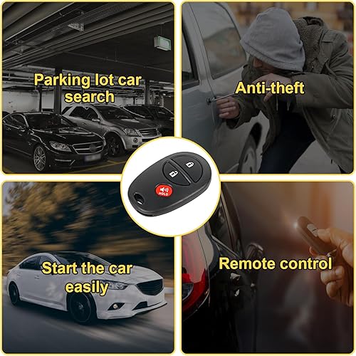 Miniatura 4 de Llavero compatible con Toyota Tacoma Sienna 2004 2005 2006 2007 2008 2009 2010 2011 2012 2013 2014 2015 2016, Tundra 07-16, Sequoia 08-16 sin llave