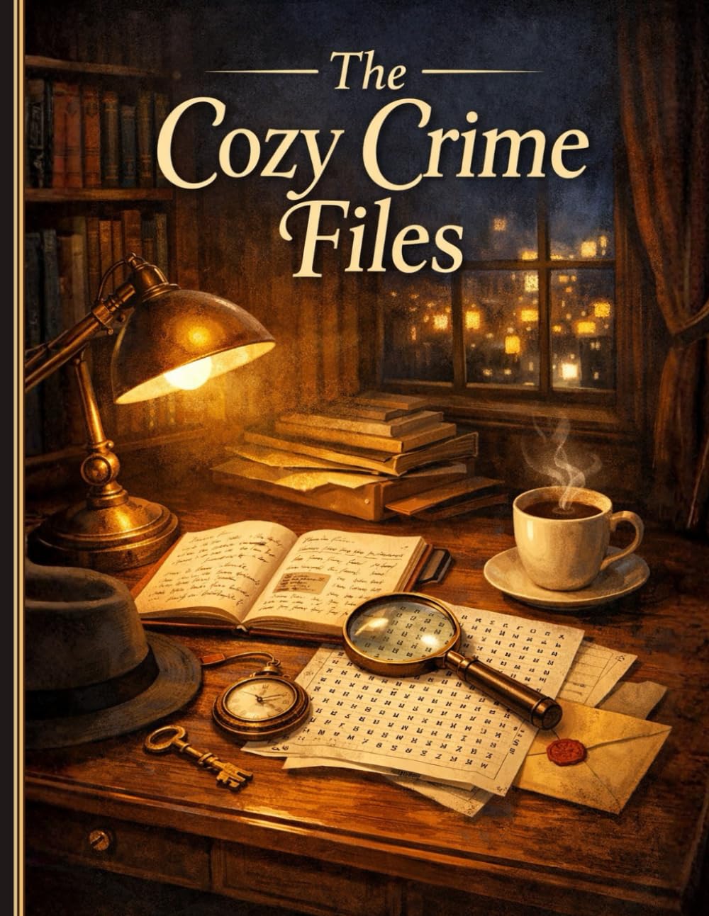 The Cozy Crime Files: True Crime–Inspired Detective Word Search Puzzles & Relaxing Murder Mystery Coloring Scenes for Adults