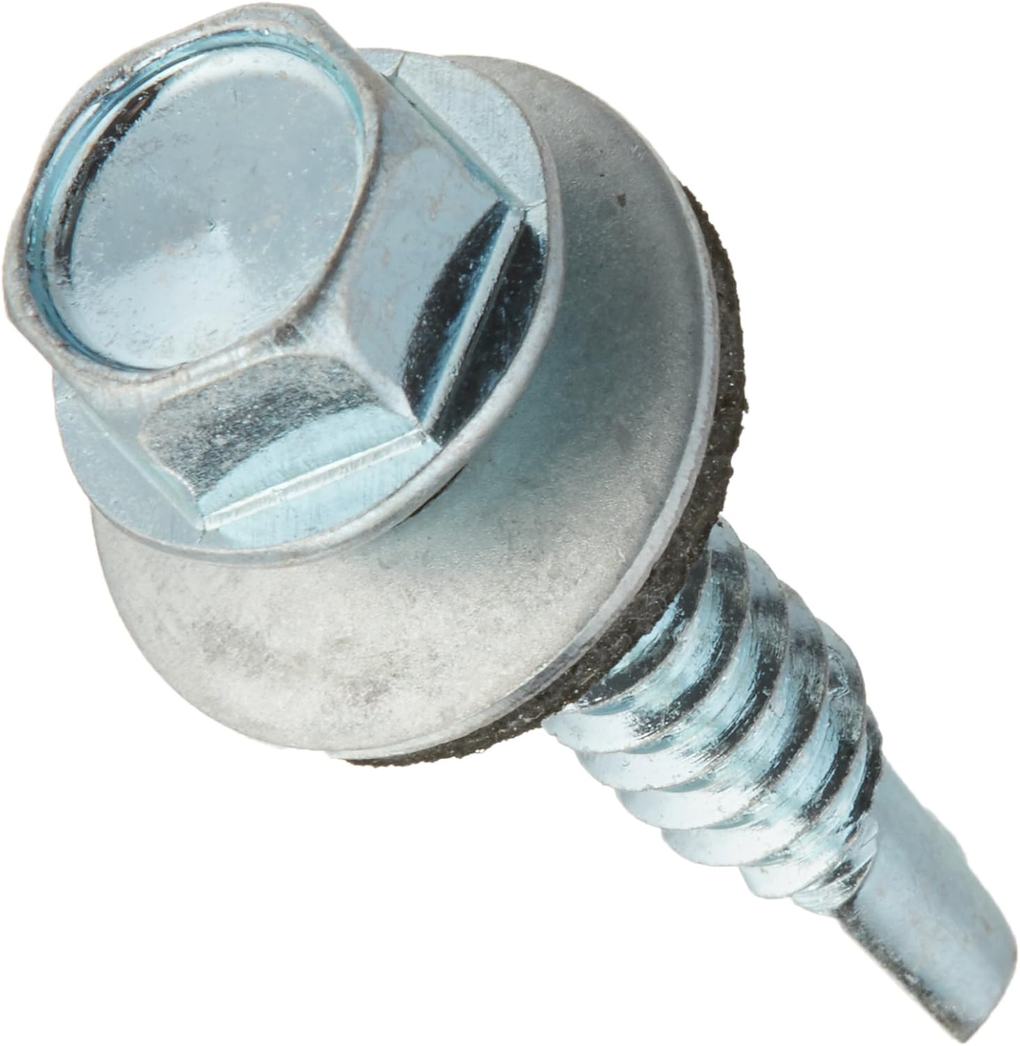Hillman 561053 1/4-14-Inch x 1-1/4-Inch Washer Head Neoprene Washer Self Drilling Screw, 100-Pack