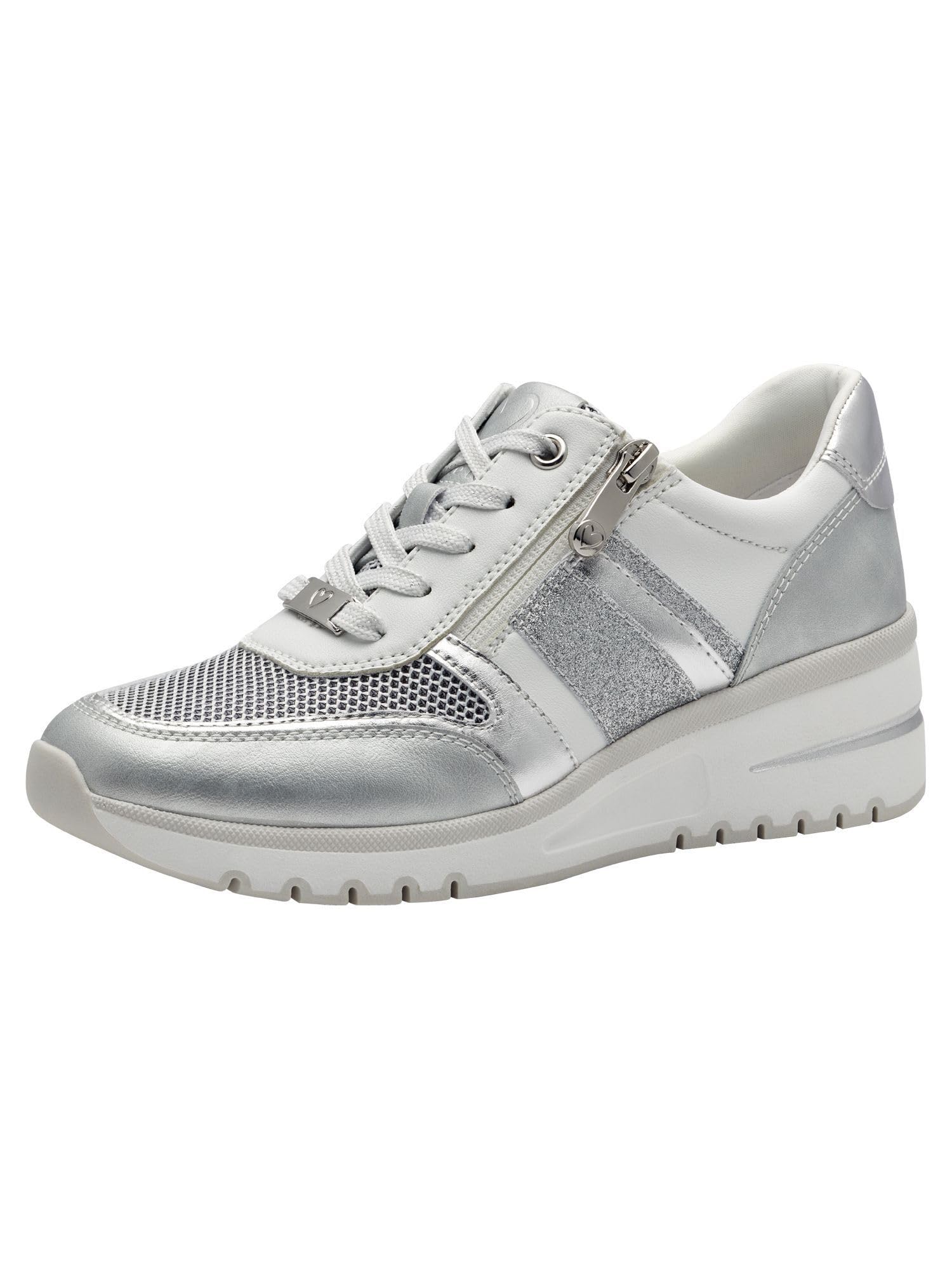 MARCO TOZZI Women's 2-23732-44 Trainers, White, 38 EU, White, 6 UK