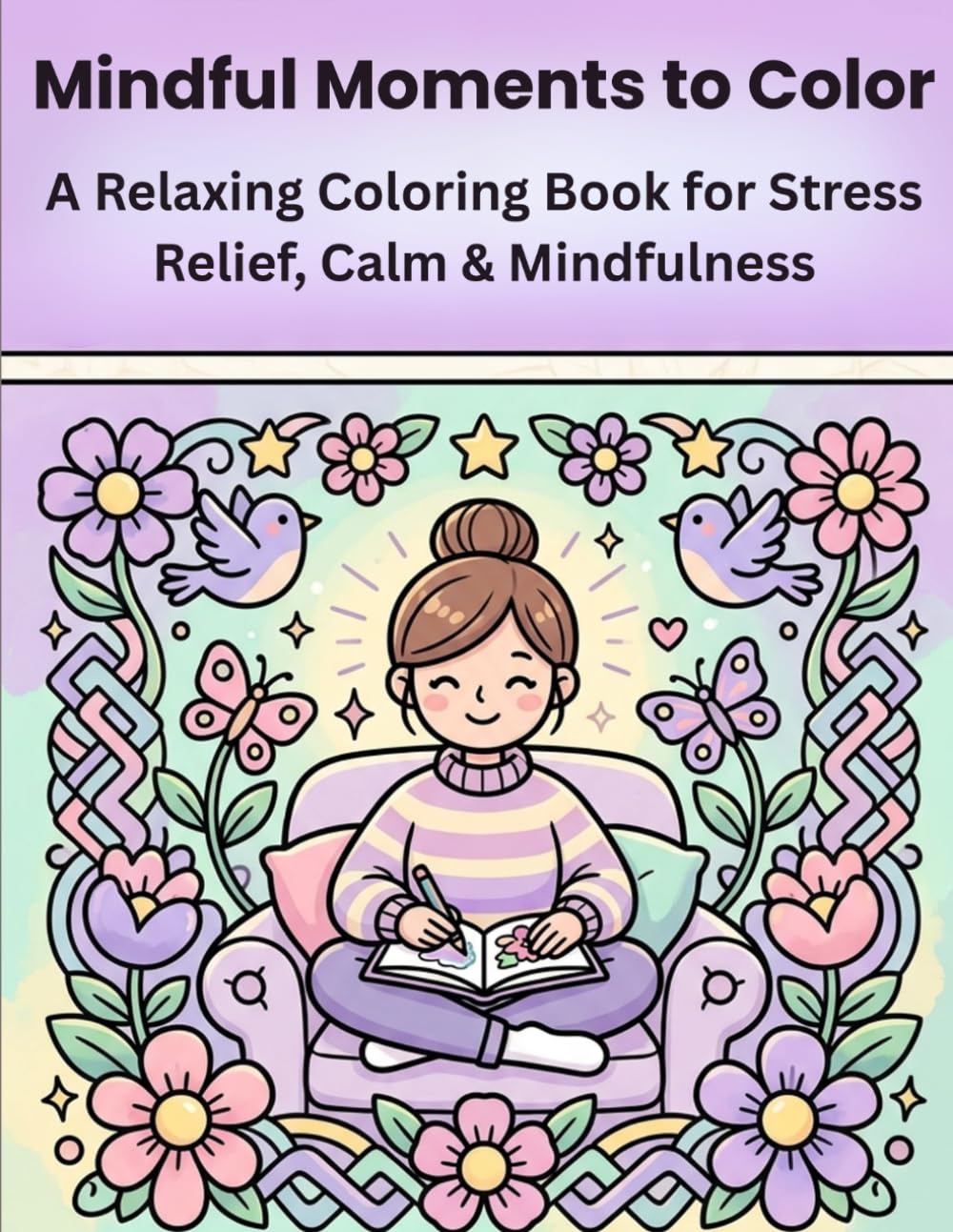 Mindful Moments to Color: A Relaxing Coloring Book for Stress Relief, Calm & Mindfulness