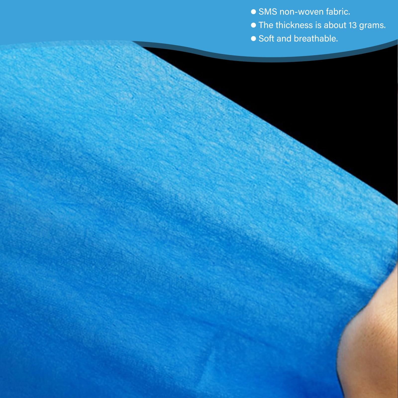 100 piezas desechables para camillas de masaje, cubrecamas de masaje, sábanas desechables de tela no tejida, para salón de belleza, spa, masaje, hoteles, 180 x 80 cm, color azul
