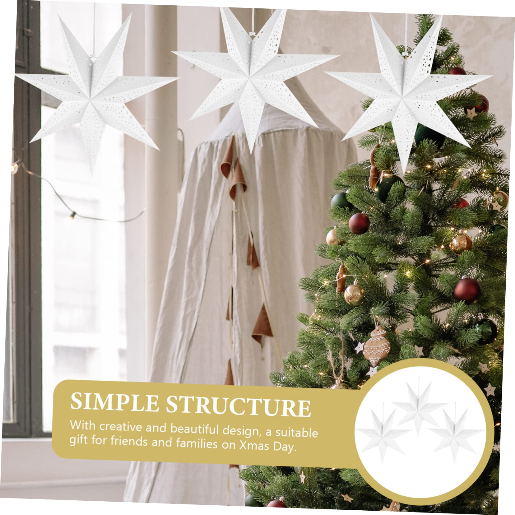 12stücke Teiliges Weihnachtsdeko Stereoskopische Sternlampenschirme Für Kreative Deckenlampen Für Festliche Anlässe Und Stimmungsvolle Raumgestaltung