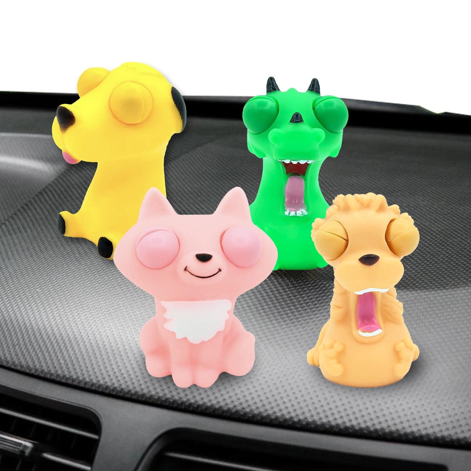3 PCS Jouet À Presser,Jouet Anti Stress Spongieux Au Bureau,Jouet à Presser Spongieux,Mini Soft Squishies Jouet,Squishy Squeeze Jouet Pour Adulte,Popping Out Eyes Squeeze Toys
