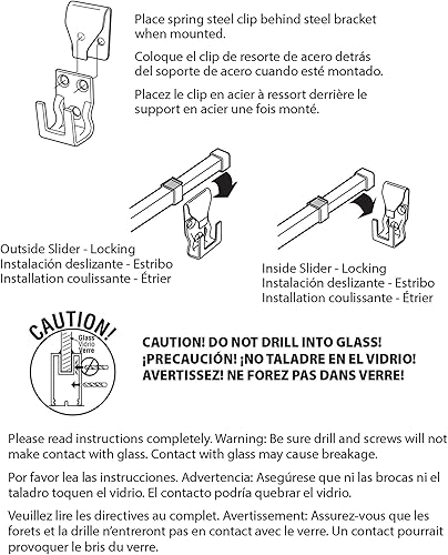 Miniatura 3 de Prime-Line U 9920 - Barra de seguridad para puertas corredizas de patio, ajustable, construcción de aluminio con acabado de aluminio (paquete