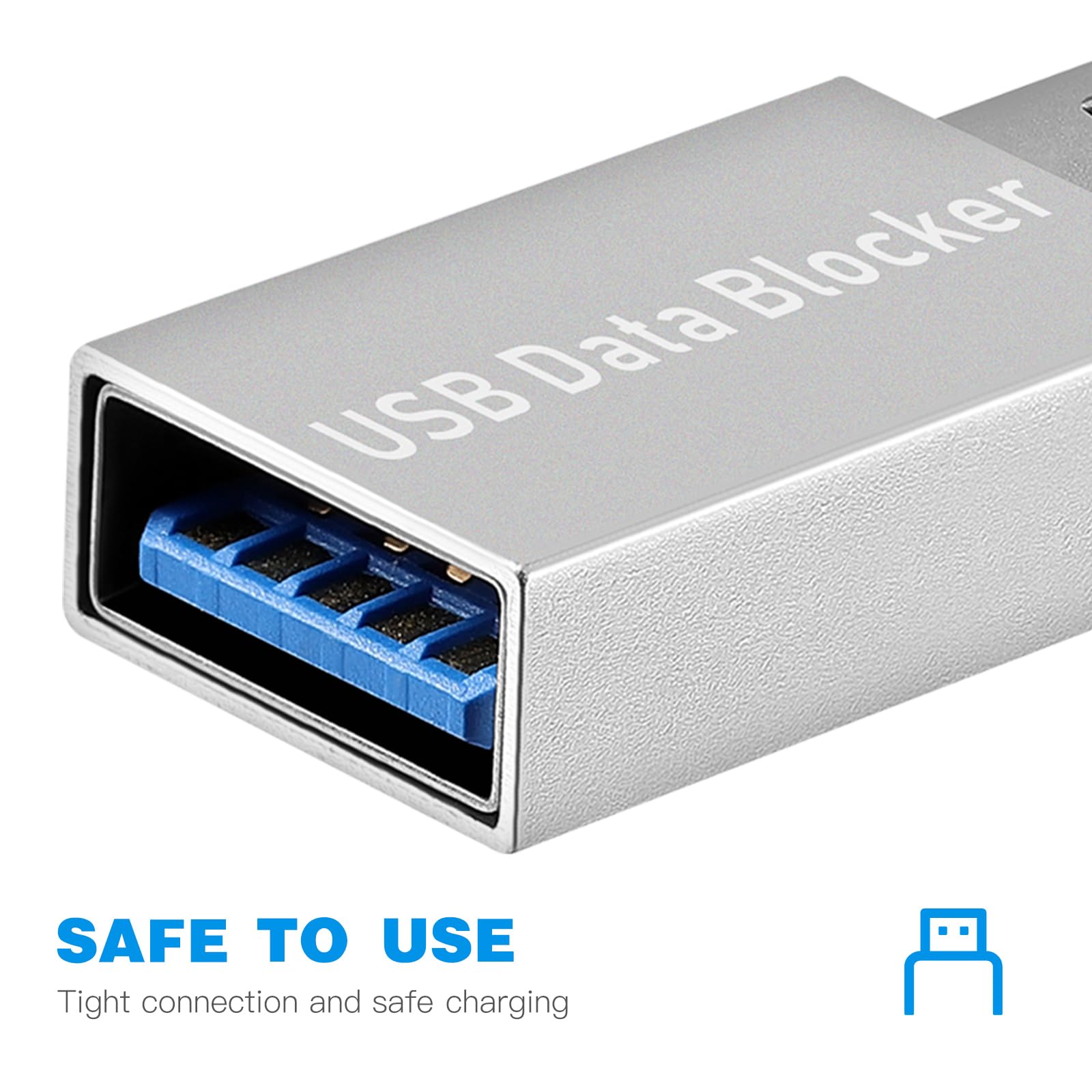 Adaptateur USB-C Vers USB Bloquant Les Données - Protection Contre Le "juice Jacking" Et Les Transferts Non Désirés
