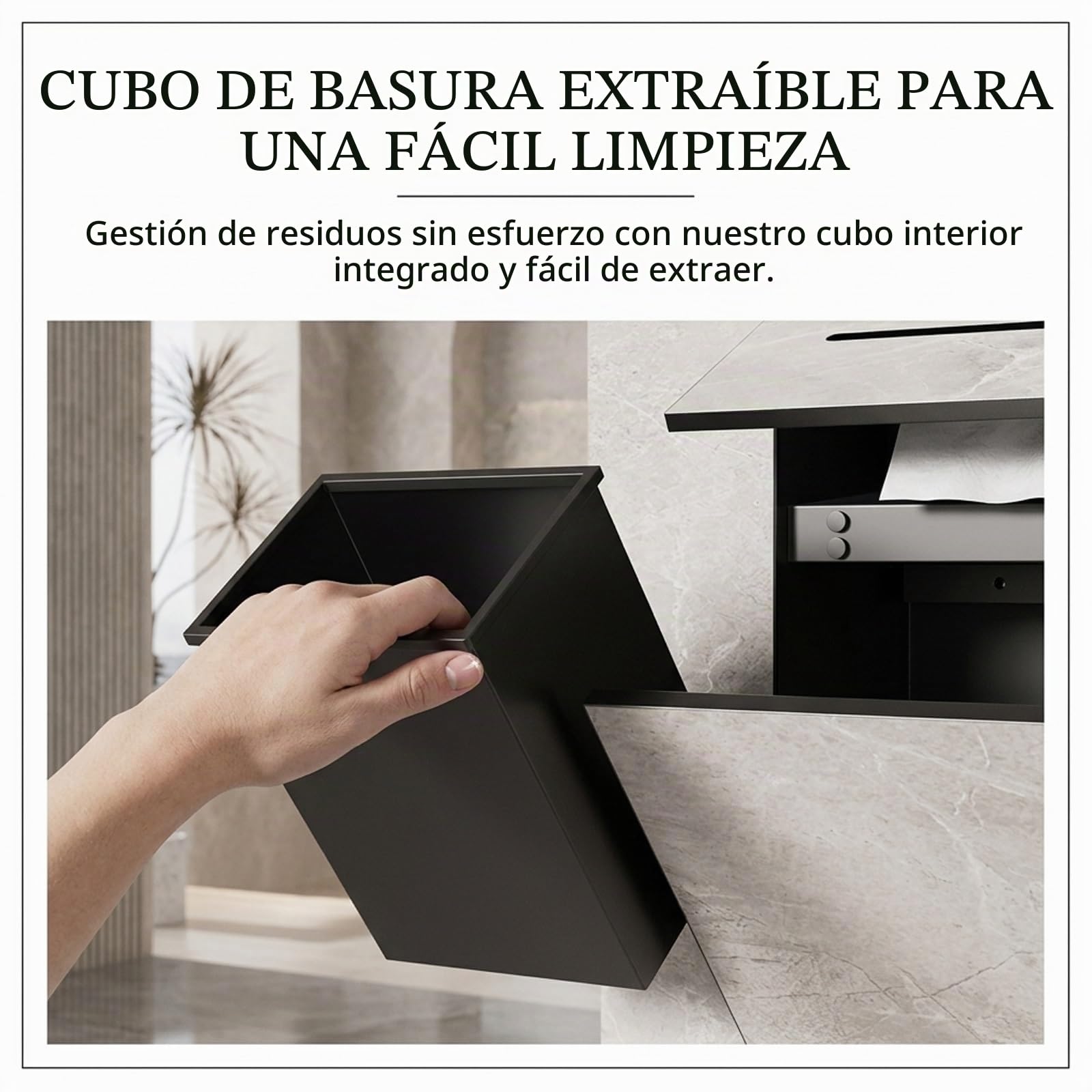 Nicho Empotrado para portarrollos de Papel higiénico con Papelera Oculta, de Acero Inoxidable 304, para baño, Resistente al Agua, 2 en 1