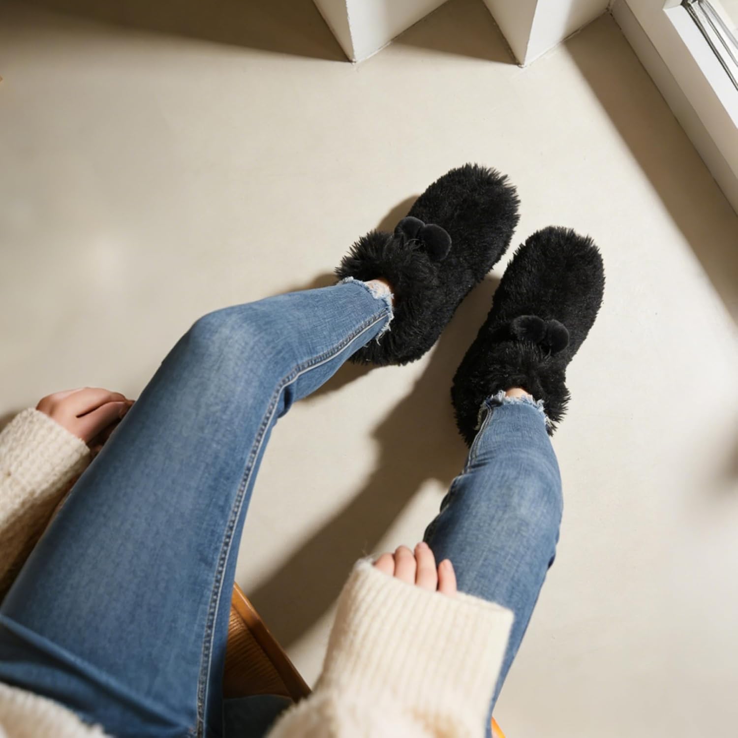 Home Slipper Women's Soft Fleece Plush Warm Indoor House Slipper Boots Shoes - Image 3