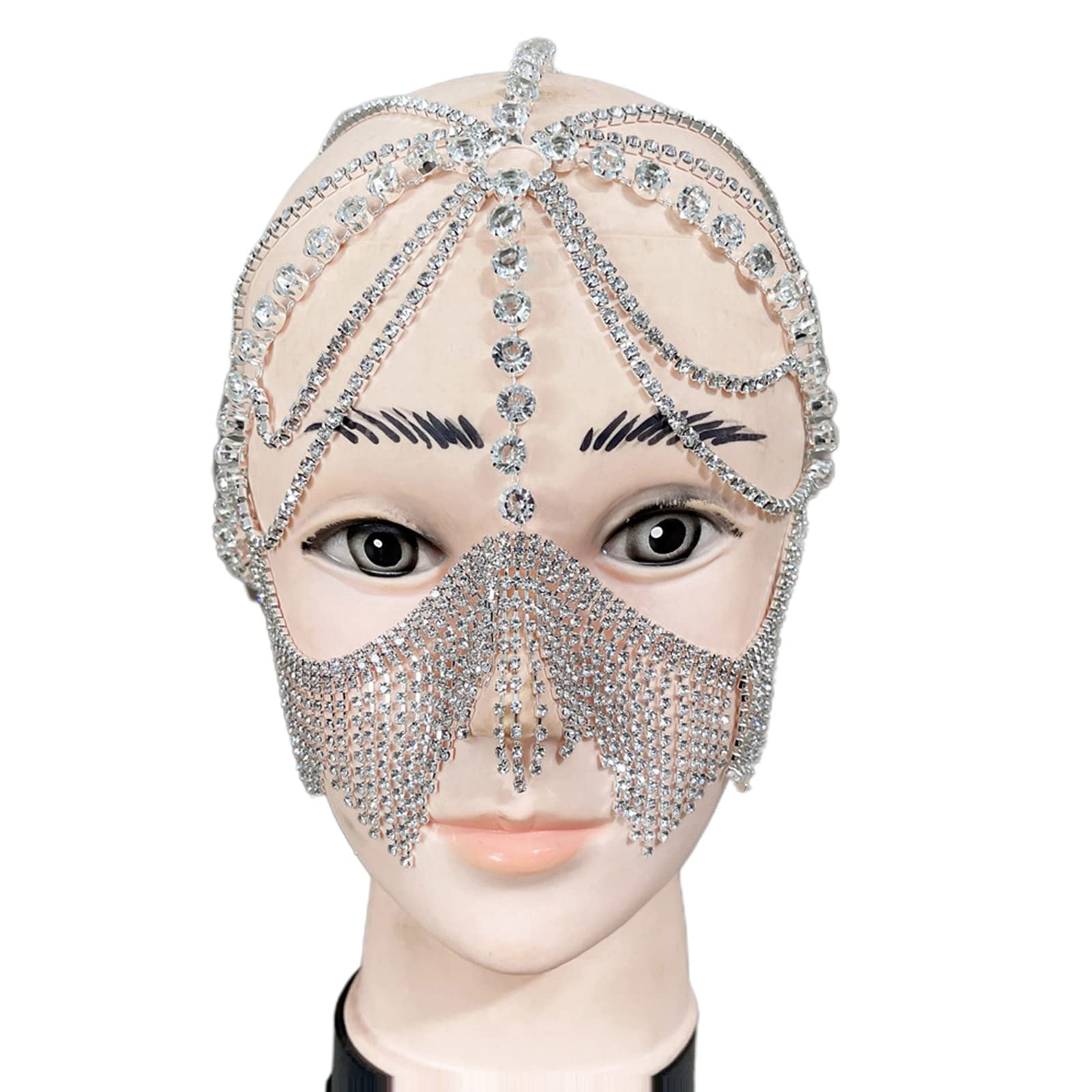 Pendentif scintillant en strass pour tête aux reflets magiques