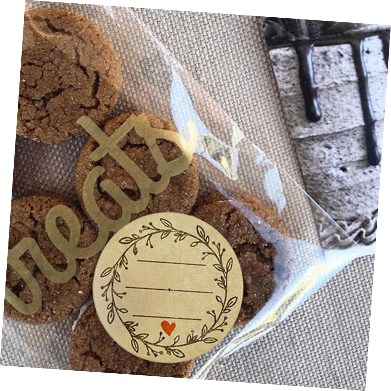 DOITOOL 4 Set Adesivi Sigillanti Rotondi Adesivi Decorativi Per Confezioni Etichette Per Dolci E Regali Facile Applicazione E Rimozione Residui Design Per Barattoli E Sacchetti 2 * 4
