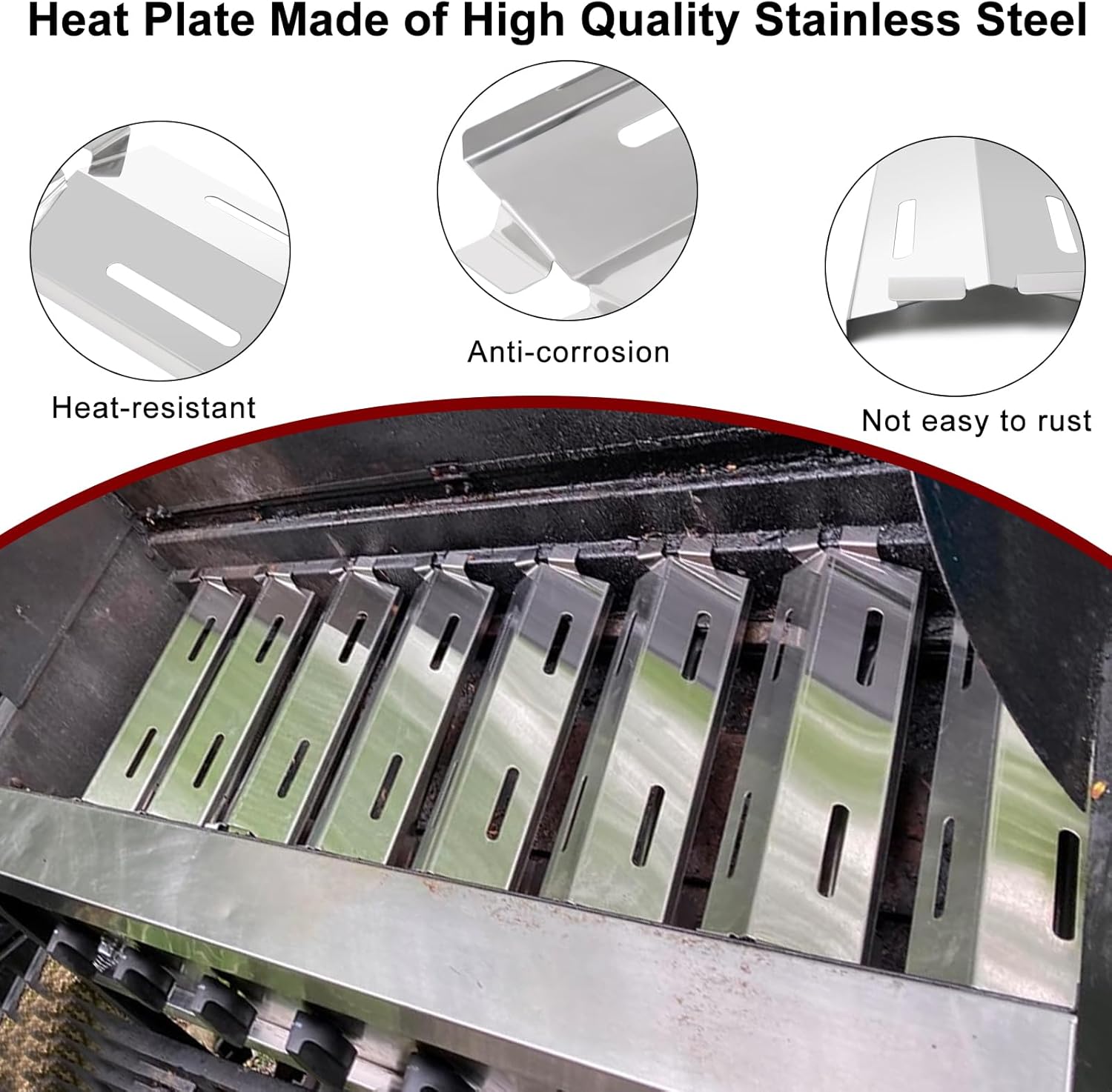Hiorucet Grill Replacement for Bakers and Chefs GR2039201-BC-00, GD430, ST1017-012939, Grill Chef BIG-8116, Members Mark GR2039201-MM-00, M3206ALP, M3206ANG, Includes Heat Plate S9328A & Burner S1025A