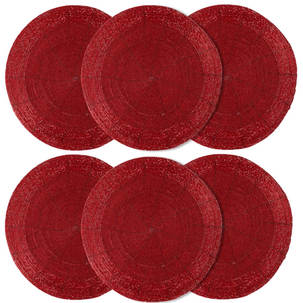 Sets de table rouges antidérapants et résistants à la chaleur pour protéger votre table