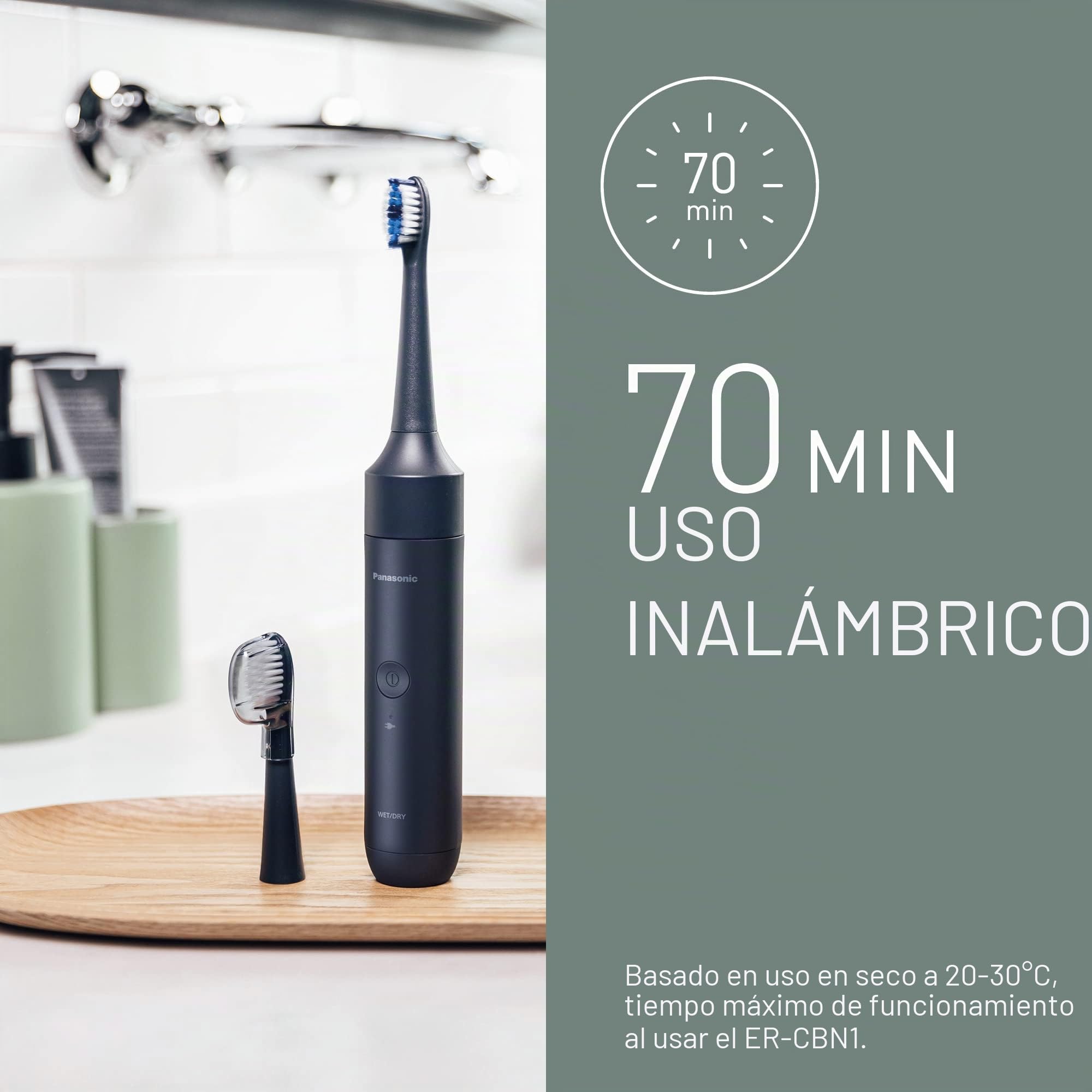 Panasonic MULTISHAPE ER-CBN1, ER-CTB1 & ER-CSF1 Set, Unidad principal para MULTISHAPE, Cabezal de cepillado eléctrico, Cabezal de afeitado eléctrico de 3 hojas con batería recargable Ni-MH, Negro