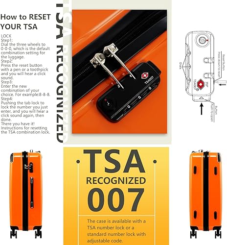 Vista 6 de Coolife - Maleta de equipaje ampliable sólo 28 pulgadas para PC ABS con candado TSA integrado de 20 pulgadas 24 pulgadas 28 pulgadas