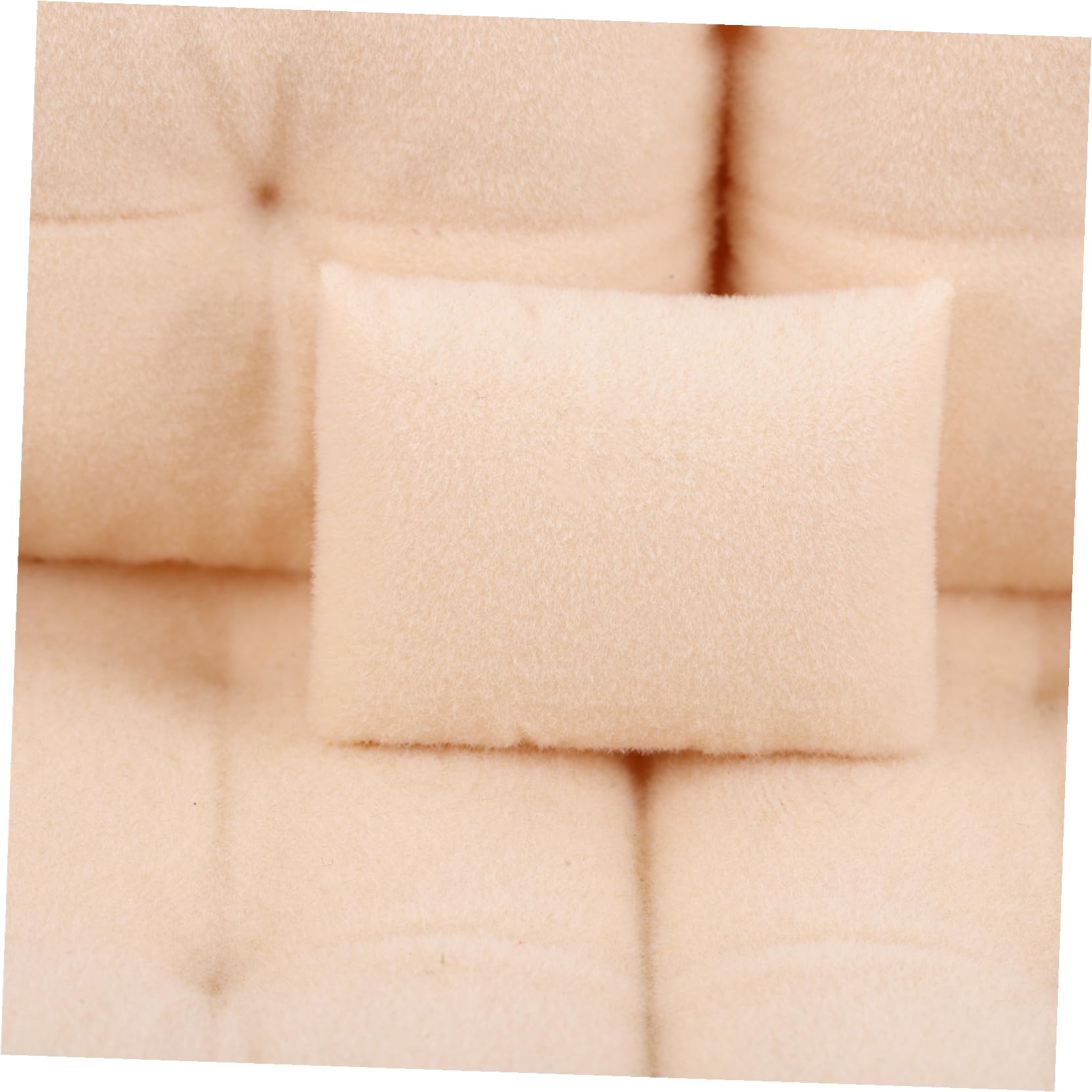SUPVOX Scale Small Doll Couch for Living Decor Cream Plush Mini Furniture for Dollhouse Accessories and Roleplay Fun - Image 3