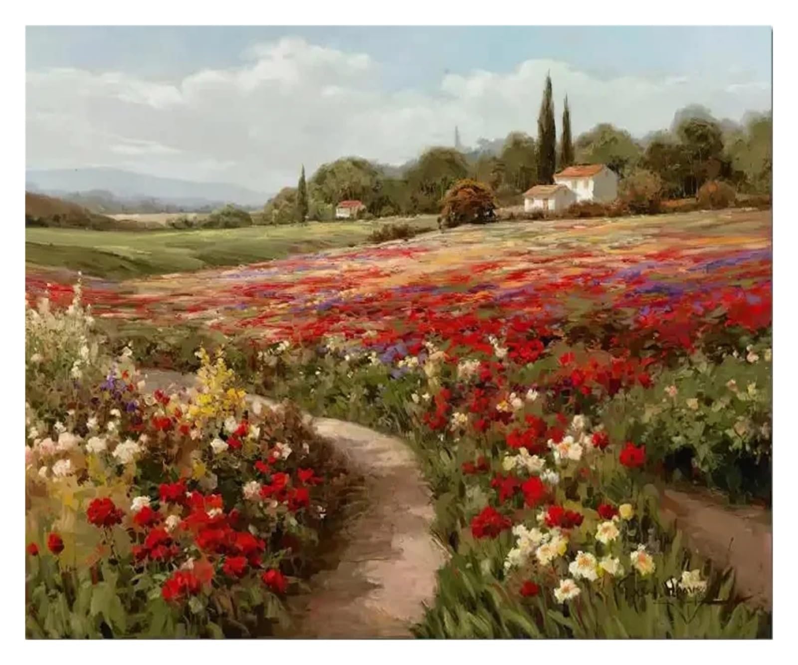 Tableau Monet salon : toile impressionnisme 50x70cm pour décoration murale moderne
