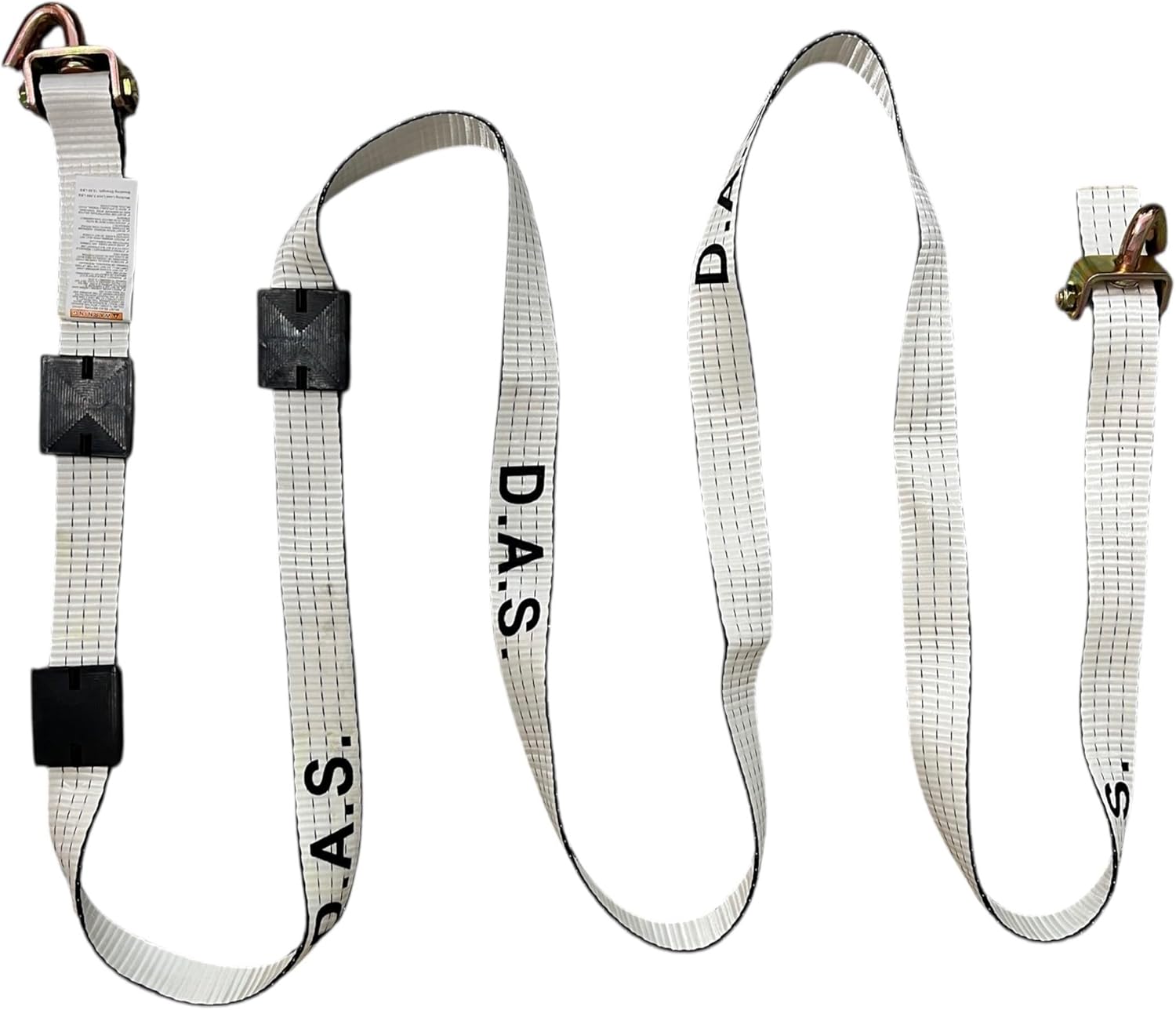 D.A.S. Car Hauler Straps - 2 inches x 14 feet, Set of 4 Wheel Tie Down Straps for Car, Truck, and UTV Transport, Secure Car Tie Dow, Three Cleat Design | White Color