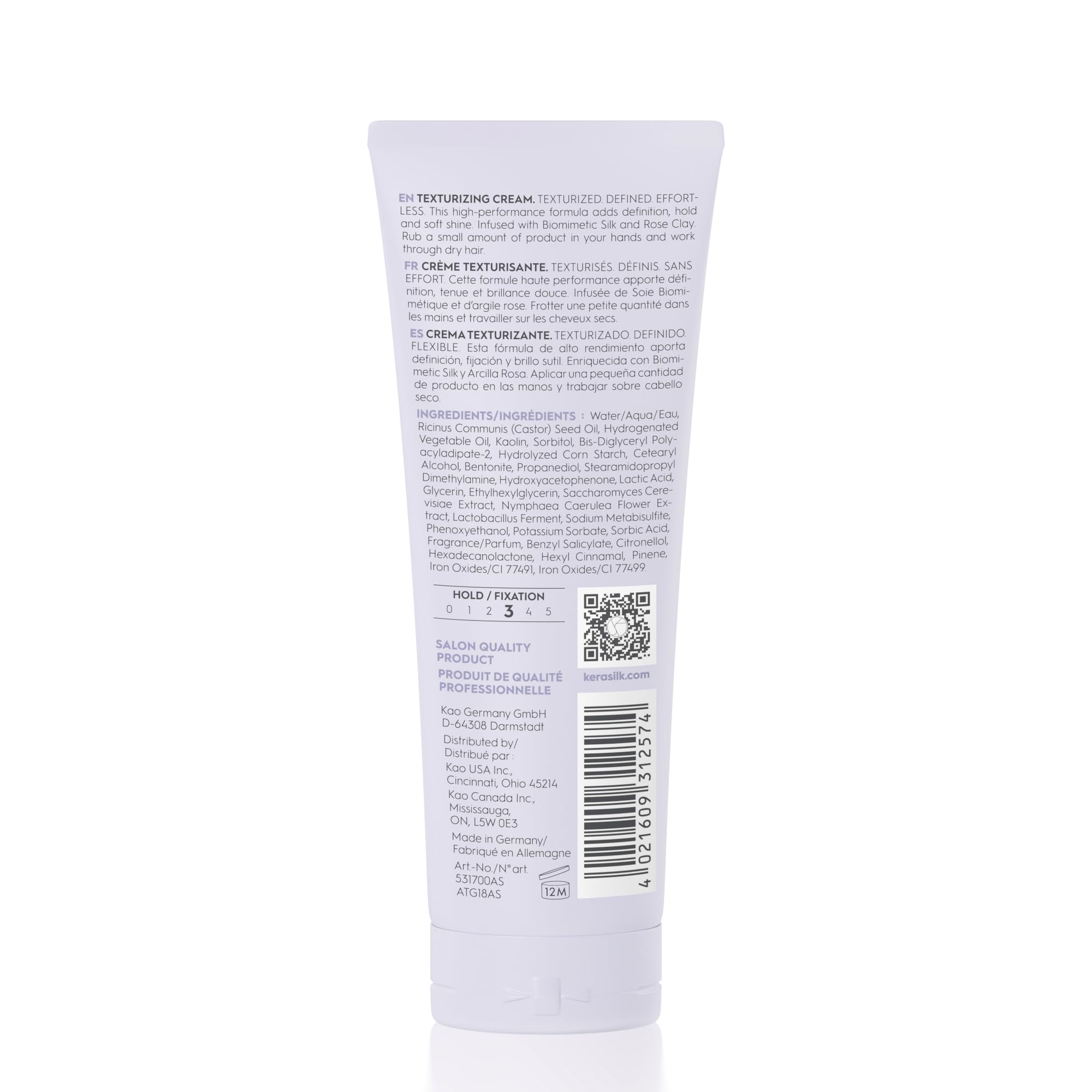 Kerasilk Texturizing Cream for Definition & Flexible Hold, Vegan & Sulfate-Free, 75ml