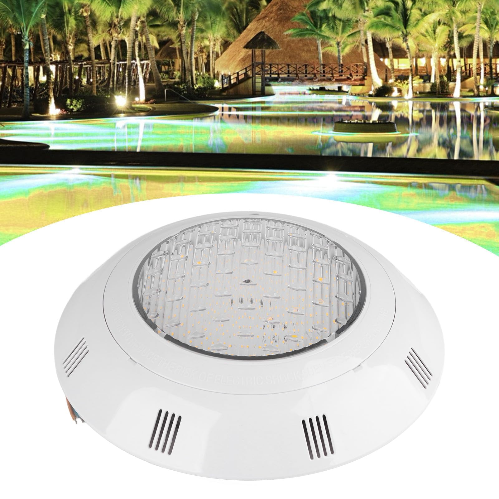 Pilipane Luci Subacquee a LED per Piscina, Luce Subacquea per Piscina Montata a Parete, Lampada Sommergibile Impermeabile AC12V IP68, Luce Bianca Calda per Piscine, Acquari E Fontane(12W)