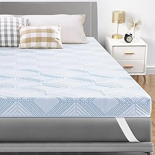 Twin Mattress Topper, 3 inch Memory Foam Mattress Topper, Firm Bed Topper Cooling Gel-Infused with Anti-Slip Removable&Breathable Cover for Back Pain, Pressure Relieve, CertiPUR-US(38"x74")