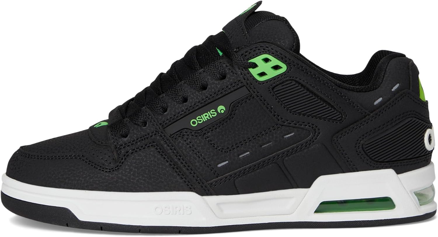 Osiris Men's Peril Skate Shoe, Black/Black/Green, 10