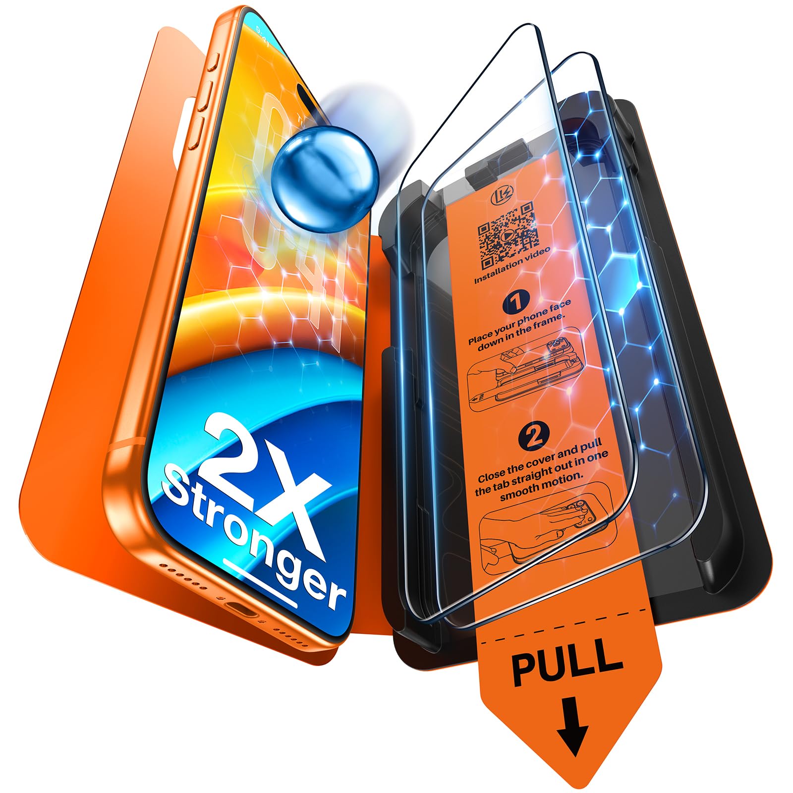 LK für iPhone 17 Pro Max/iPhone 18 Pro Max Panzerglas | Staubfreie 1-Schritt-Montage, HD, blasenfrei, kratzfest, bruchsicher, Anti-Fingerabdruck, kompatibel mit Hülle, 2 Stück
