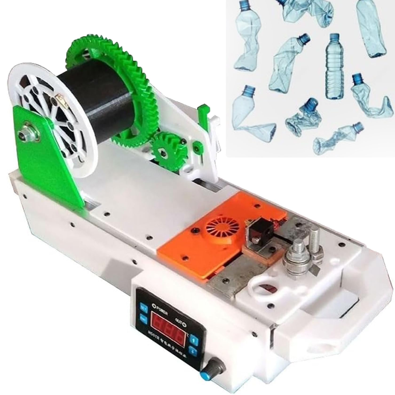 Estrusore di filamenti per stampanti 3D, creatore desktop con controllo digitale della temperatura, dispositivo di riciclaggio per progetti fai da te