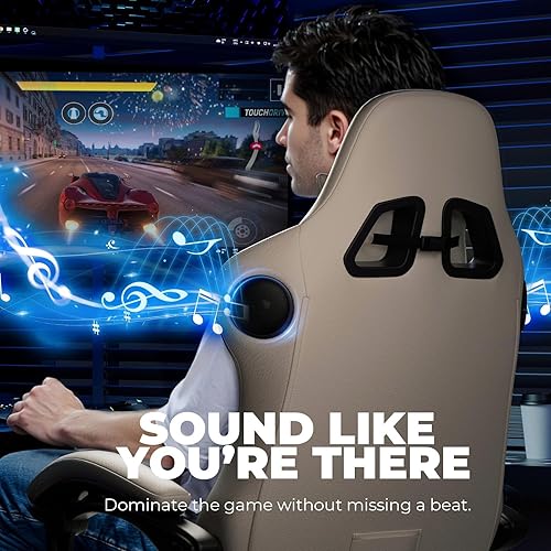 Miniatura 5 de GTPLAYER ACE-PRO Sillas de Juego con Música – Altavoces Integrados, Soporte de Aplicación y Control Bluetooth, Sillas de Juego para Computadora