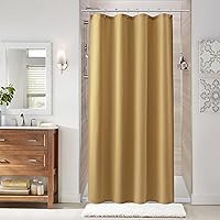 Vista 38 de Naturoom cortina de ducha de 36 pulgadas - cortina de ducha estrecha para espacio pequeño, de medio tamaño, de lino verde ultra gruesa, juego