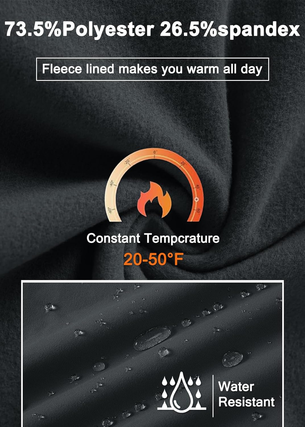 MAGCOMSEN Women's Fleece Lined Pants with Pockets Wide Leg High Waisted Work Pants Winter Thermal Casual Yoga Sweatpants