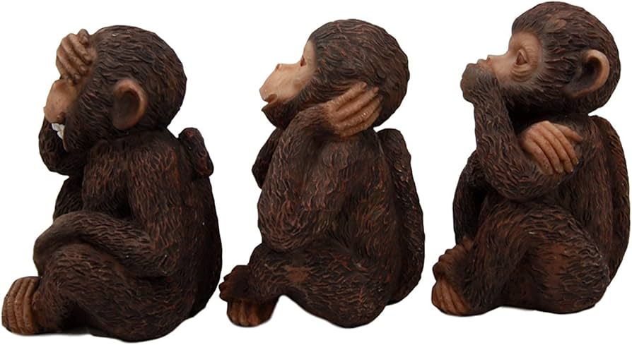 Amazon.com: Wise Monkeys See Hear Speak No Evil Ape