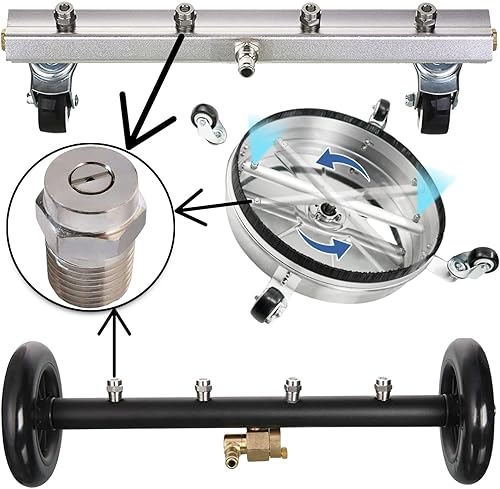 Miniatura 4 de Boquilla roscada para lavadora a presión, reemplazo universal para limpiador de superficies, escoba de agua de 40 grados y tren de rodaje de 14