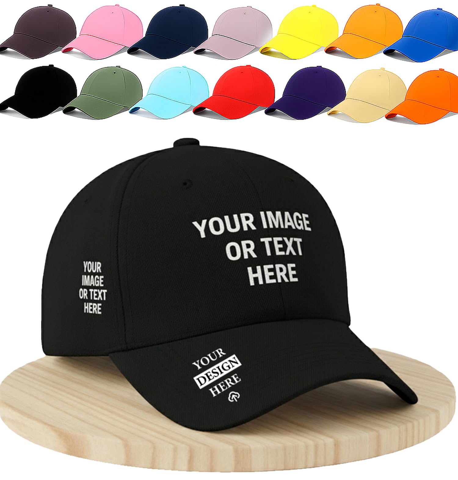 enciger Custom Cap for Men & Women | Personalized Name Logo Print Cap | Design Your Own Baseball Cap-picture-25