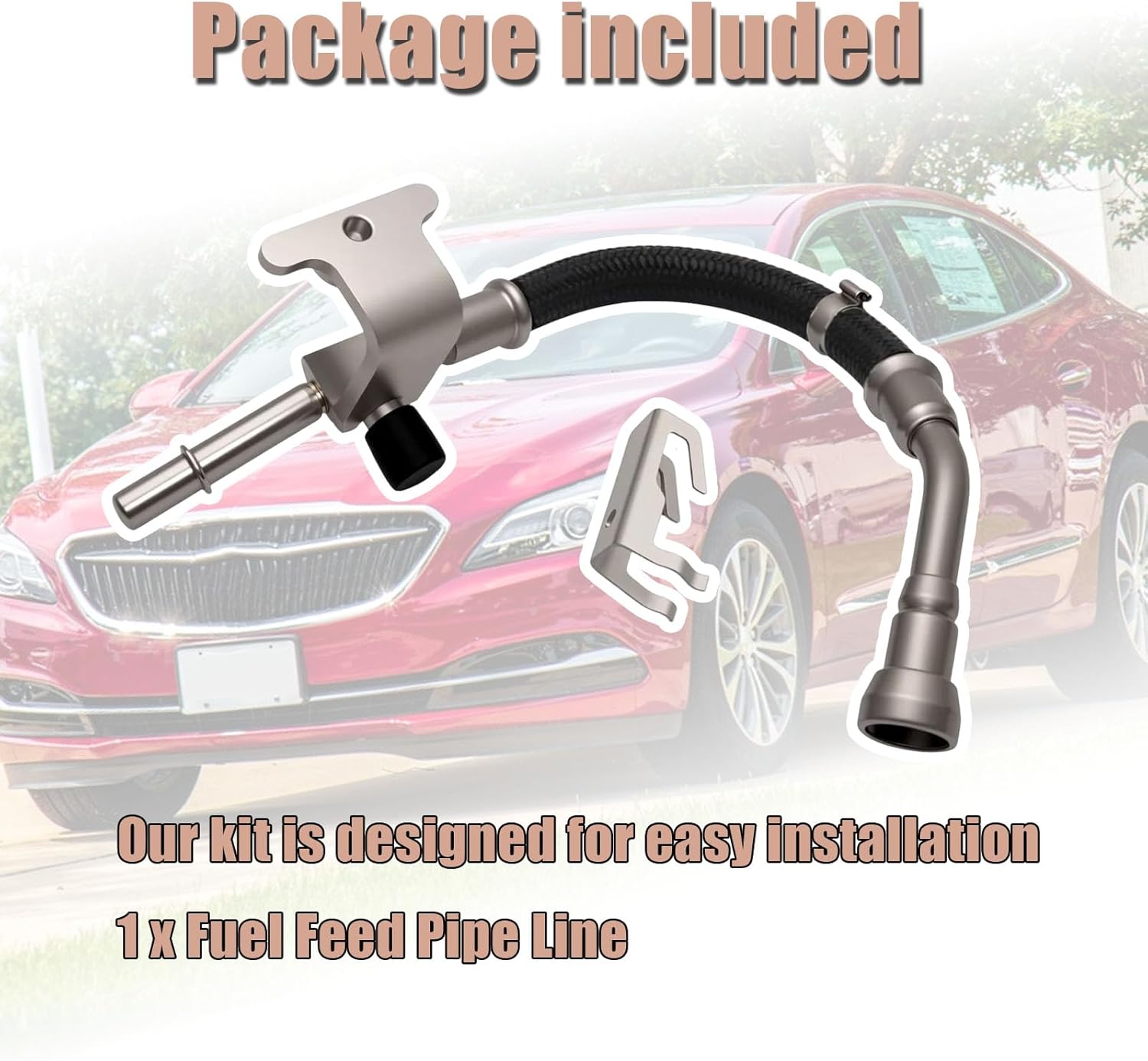 Fuel Feed Pipe Line for Buick Chevrolet GMC Allure LaCrosse Regal Verano 2012-2017, Captiva Sport Equinox Impala Malibu Orlando Terrain 2010-2017 SUV 4 Cyl 2.4L Engine Replace 12673390