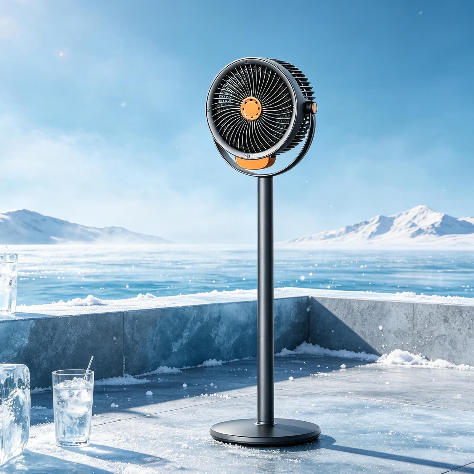 Ventilatore Oscillante Ventilatore a piantana regolabile, 3 velocità, | Grande Ventilatore Per Camera Da Stanza Casa Garage Ufficio Patio Negozio Bagno