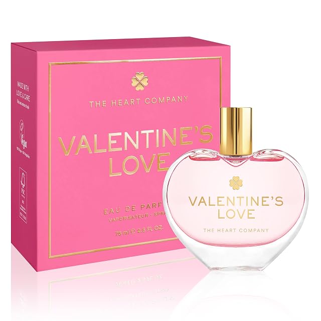 VALENTINES LOVE Perfume for women Floral Sweet Fragrance Valentines Day Gift Vegan Heart Shaped Perfume 75ml - 2