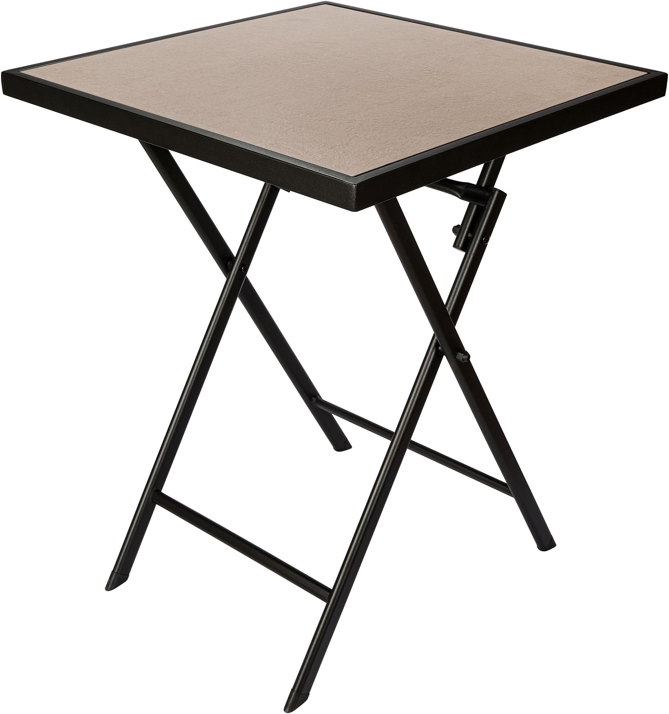 BRUBAKER Mesa de Jardín Bergamo - Tabla de Balcón 58 x 58 cm - Beige