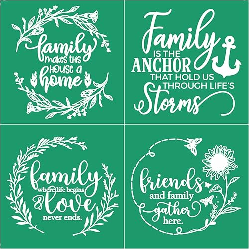 Miniatura 9 de JAJADO I Am Christian Plantillas Reutilizables de Serigrafía Versículos Bíblicos Motivacionales para Manualidades en Camiseta/Madera/Vidrio/Lienzo