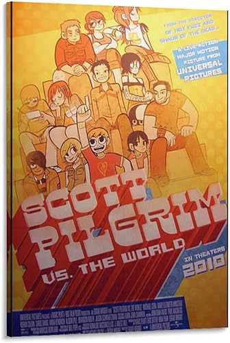Scott Pilgrim Vs. The World - Póster de película clásica (16) póster, pintura decorativa, lienzo, arte de pared, póster de sala de estar,