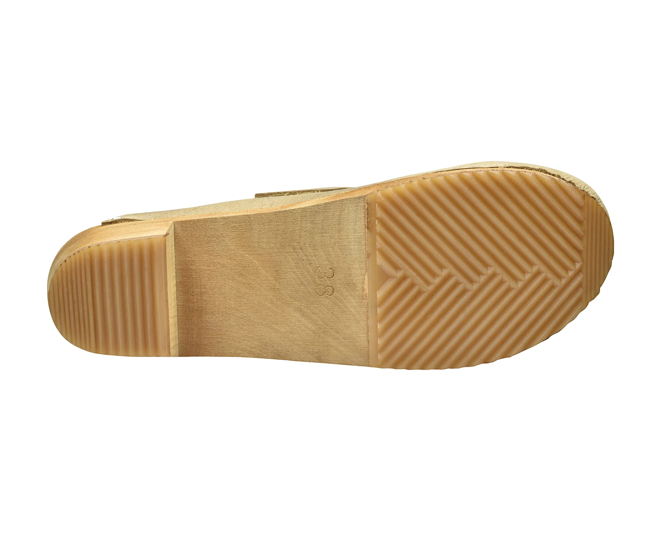 Sanita Malulo Clog | Original handgemacht | Leder-Holzclogs für Damen | Verstellbarer Riemen | Hellbraun | 41 EU