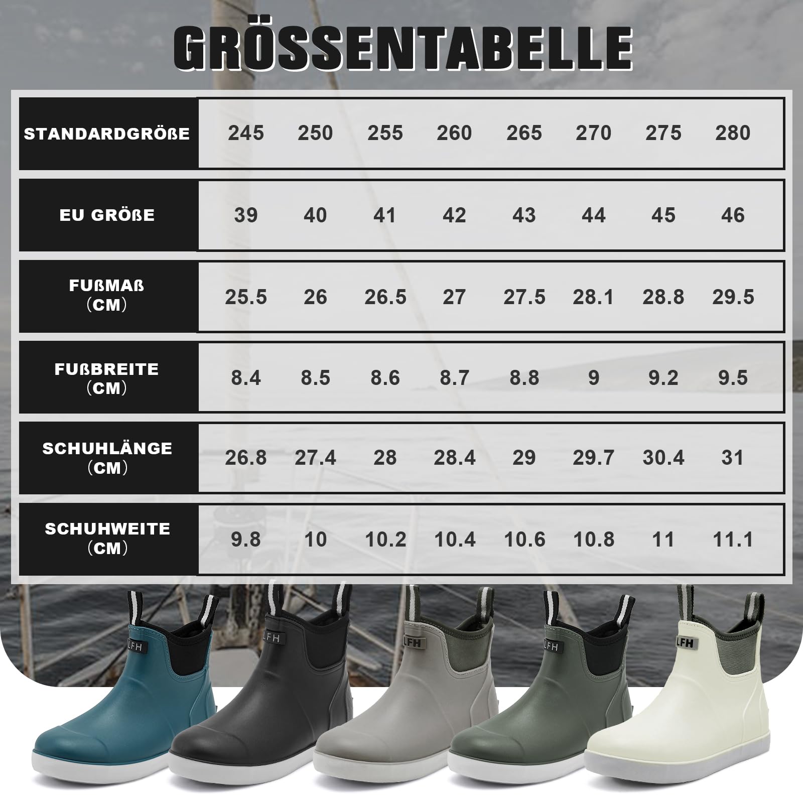 Stivali Gomma Uomo Da Pioggia, Stivali Da Pesca, Antiscivolo Leggere Comode Shorty Boots, Impermeabile Nero Scarpe Da Giardino