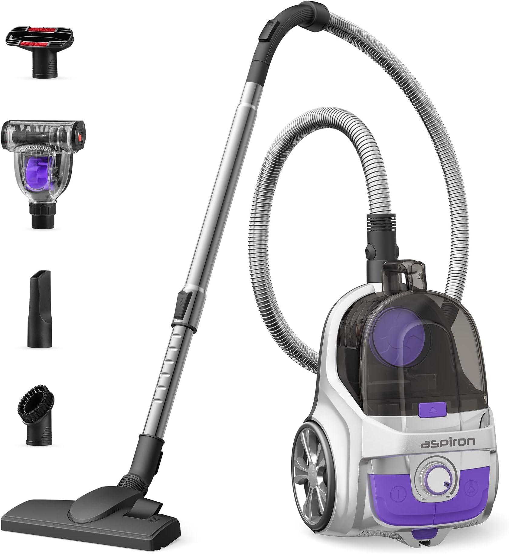 Ovente Heavy Duty Electric Bagless Canister Vacuum Cleaner