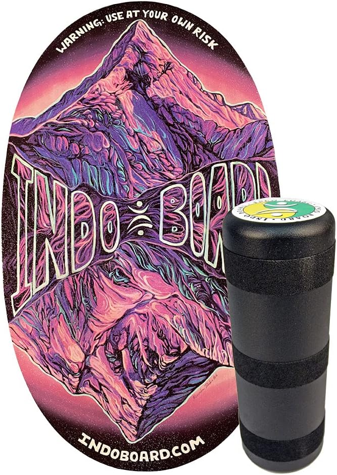INDO BOARD Original – Balance Board Trainer for Fun, Fitness and Sports Training – Surf, Skateboard, Snowboard and More – 30″ X 18″ Non-Slip Deck and a 6.5″ Roller