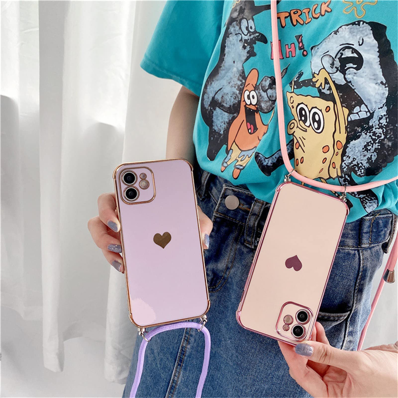 Amazon.co.jp: iPhone 11 ケース ショルダー メッキ加工TPU アイフォン