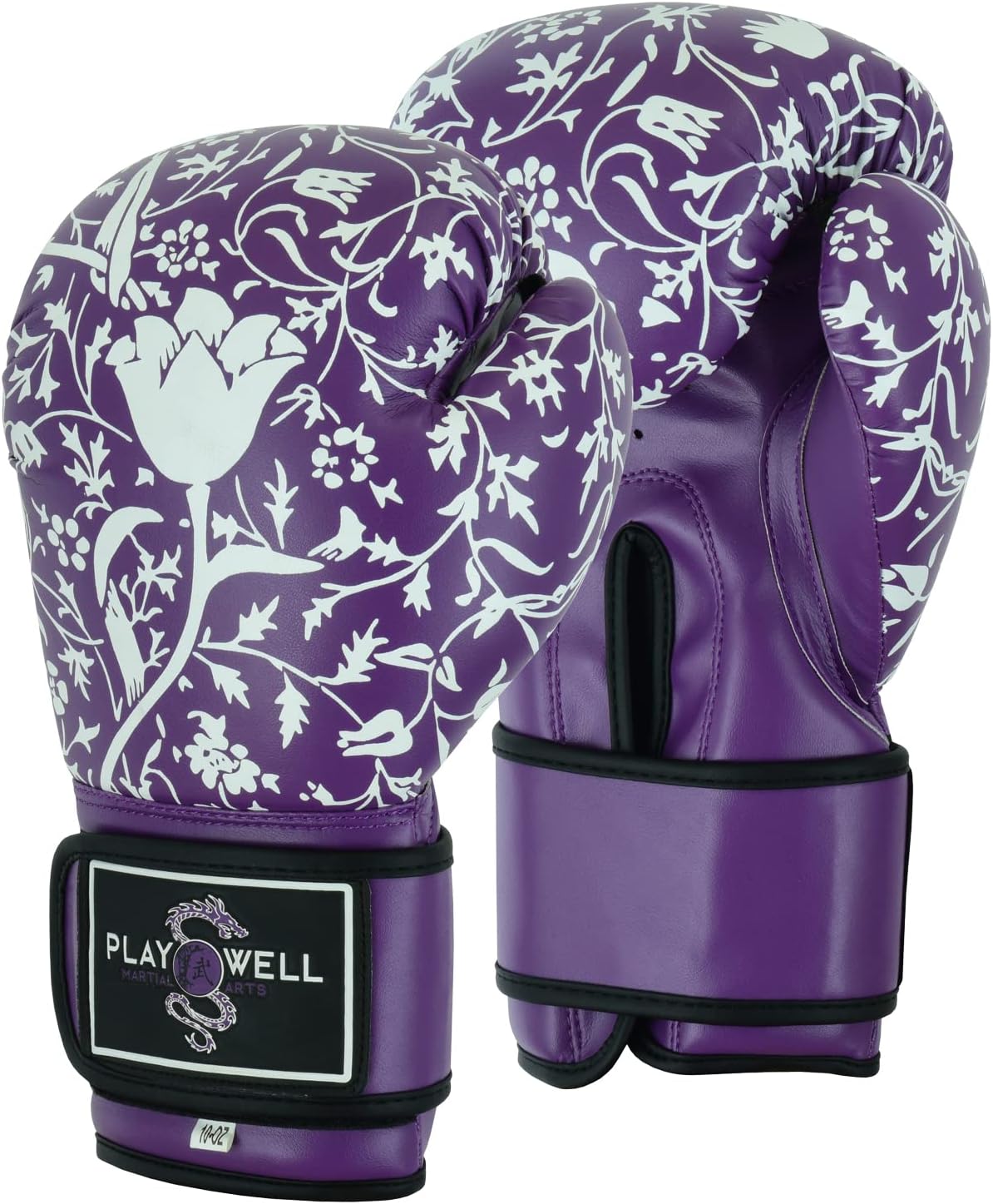 Ladies Beginners Purple Flower Boxing Sparring Pad Work Gloves
