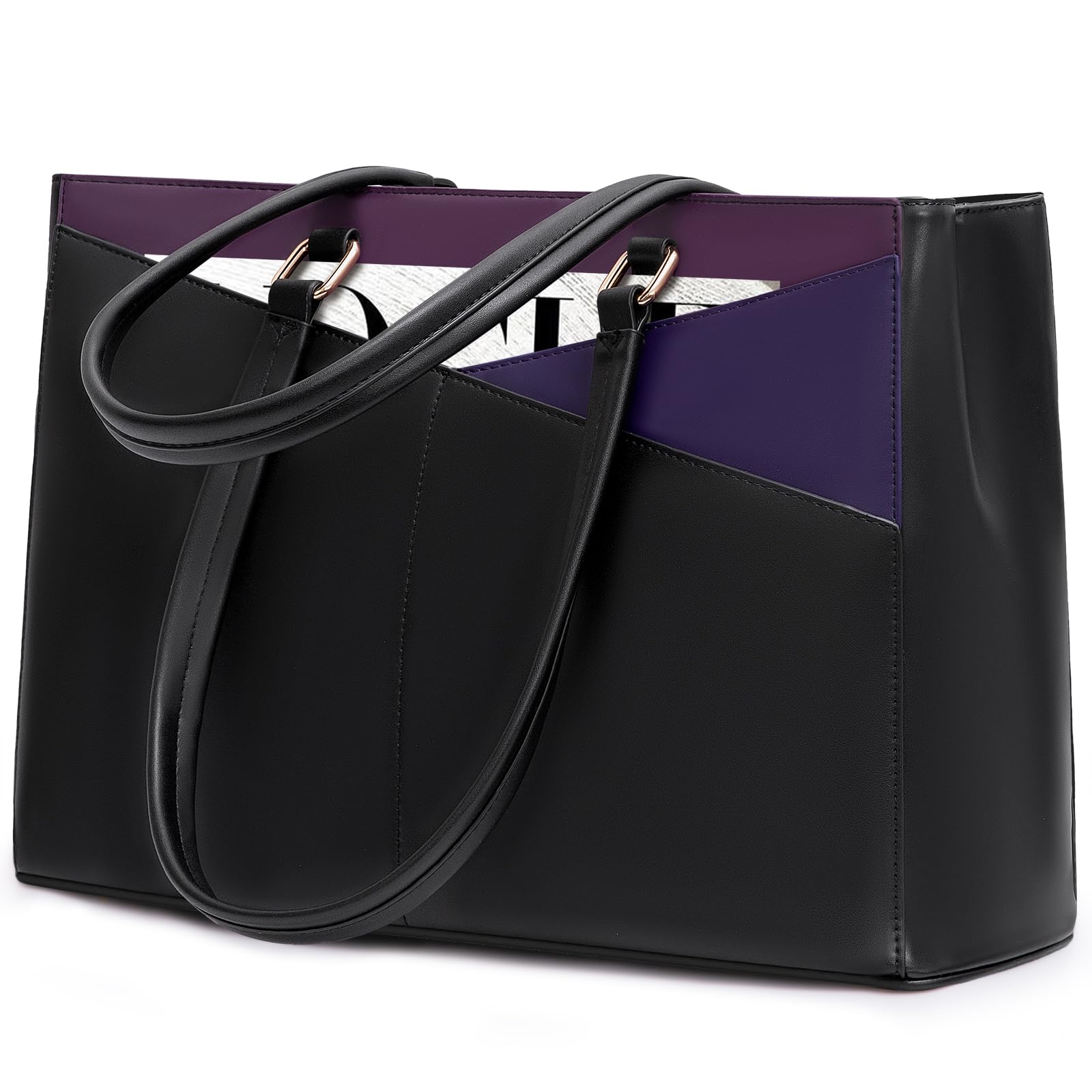 LOVEVOOK Laptop Bag for Women 15.6 Inch Tote Bags Waterproof Leather Briefcase Computer Women Business Office Work Bag