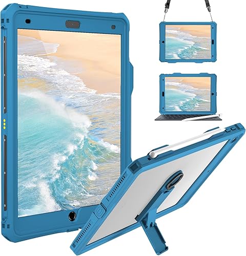 Miniatura 6 de ShellBox Case Funda impermeable para iPad mini 4/5, funda protectora de cuerpo completo a prueba de golpes a prueba de polvo con soporte ajustable