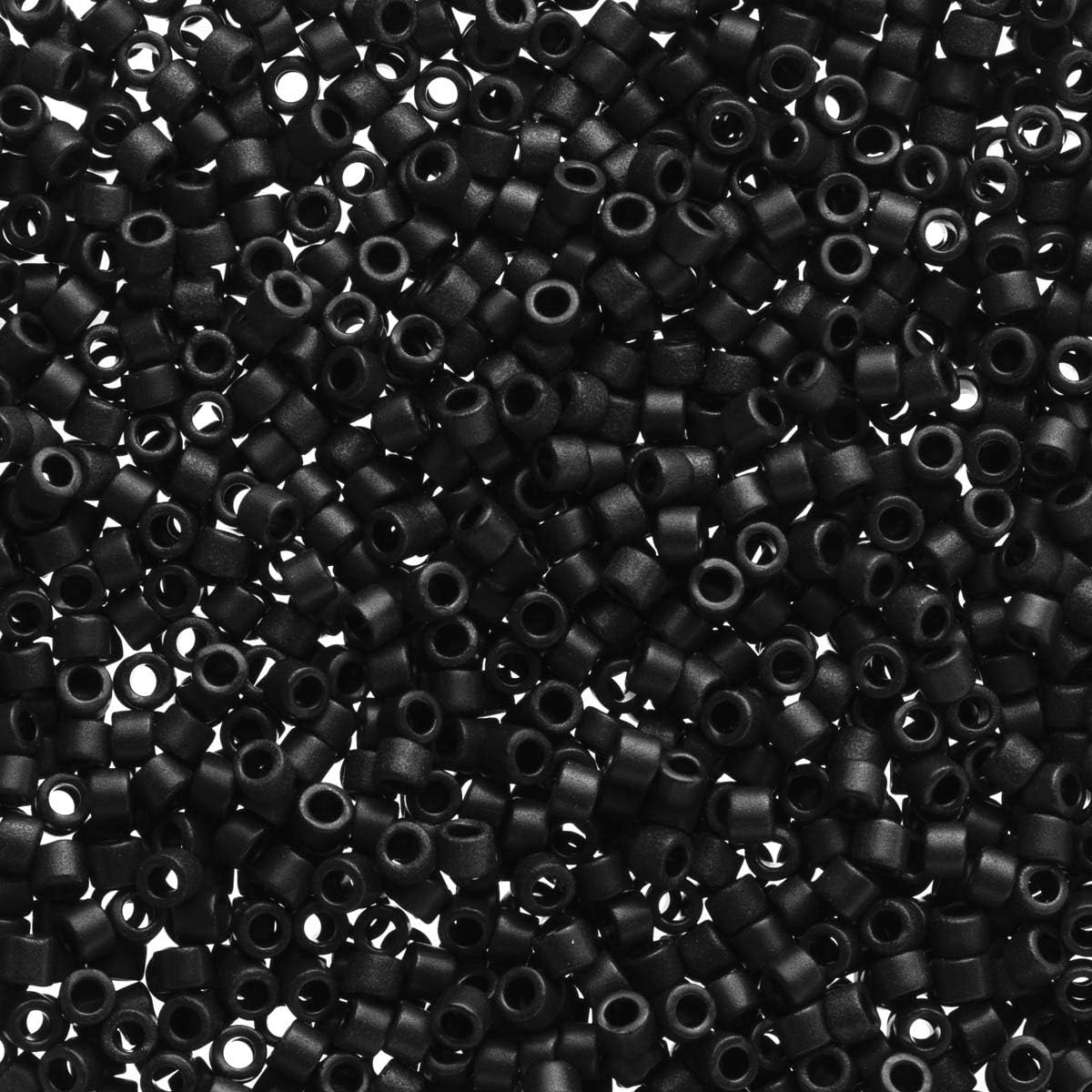 Miyuki Delica Seed Beads Bundle: Size 11/0, Black and Silver Opaque Palette Collection DB01, DB35, DB310 - 3 Tubes of 7.2 Grams ea